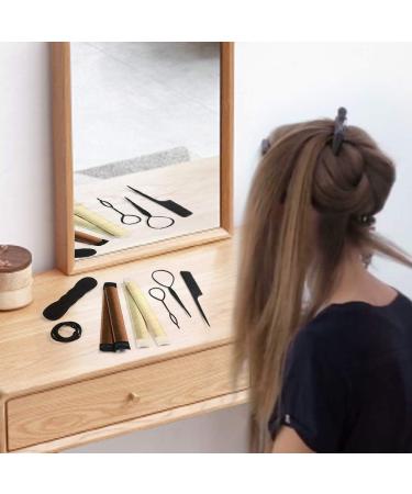 URAQT 26 Pcs Hair Styling Kit Set - Bun Maker, Braid Tool, Twist Accessories for DIY Hair Styles - Black Magic Hair Styling for Girls/Women - Buy Online on SooperMarket.com