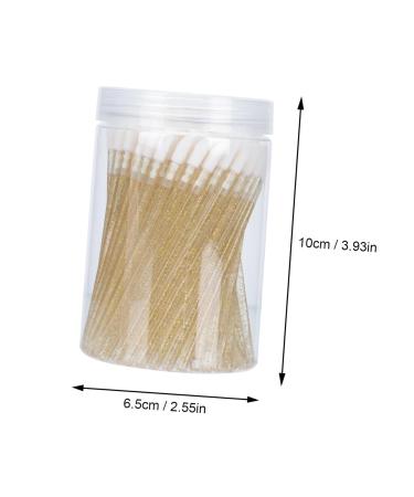 100pcs Lip Brush Set | Silicone Exfoliating Lip Wands | Makeup Tools & Accessories | Portable Flocking Applicator - Yellow - Buy Online on SooperMarket.com