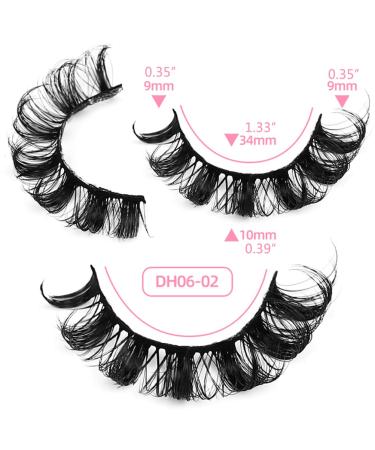 Buy 10 Pairs 3D Russian False Eyelashes - DD Curved Thick Lifelike Lashes (Black) | International Shipping Available - Buy Online on SooperMarket.com