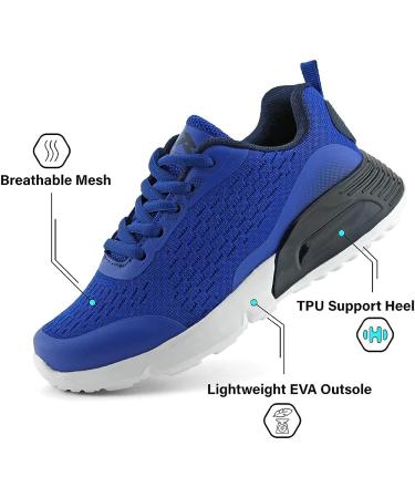 Kids Breathable Athletic Sneakers for Boys and Girls - Royal Blue/Navy Blue (Size 13 Little Kid) - Buy Online on SooperMarket.com