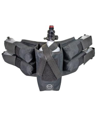 Valken Paintball 4+1 Harness -Holds 4 Pods Plus 1 Tank - Black
