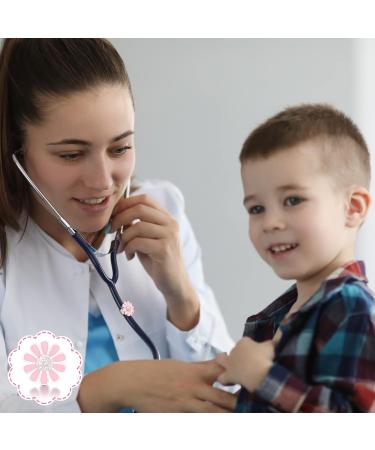 Woanger 4 Pcs Sunflower Bling Stethoscope Charms | Flower Stethoscope Tags & Accessories for Nurses & Doctors | Perfect Gift for Nursing Students - Pink White Yellow Green - Buy Online on SooperMarket.com