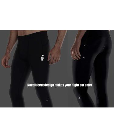 PIQIDIG Men's Workout Leggings Yoga Pants with Pockets | XX-Large Dark Grey - Buy Online on SooperMarket.com