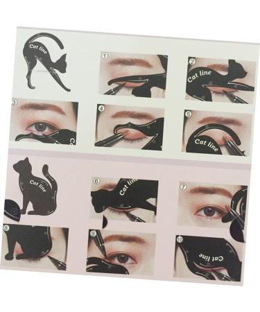 KALLORY Stencils 2pcs Eyeshadow Stencil Eye Stencil Eyeliner Stencil Mold The Cat Eye Makeup Set - Buy Online on SooperMarket.com