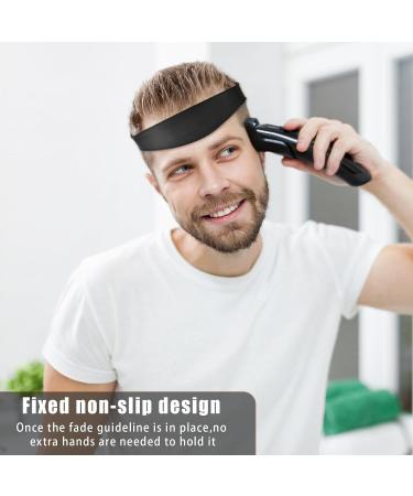 Hair Trimming Guide Men Black Hair Cut Guides Fade Cutting Tool with 2 Hair Bands Adjustable Neckline Shaving Template for Home Use Barber Shops Hair Salons Makeup Rooms - Buy Online on SooperMarket.com