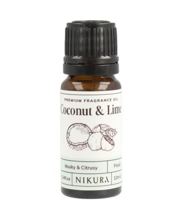 Nikura | Coconut & Lime Fragrance Oil - 10ml | Perfect for Soap Making Candle Making Wax Melts Diffuser | Great for use in Bath Bombs Perfume Oil Perfume Scents | Vegan & UK Made