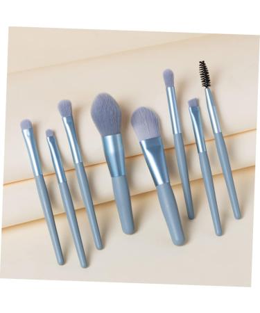 Gogogmee 8pcs Powder Brush Eyeshadow Makeup Brushes Makeup Brush for Woman Cosmetic Face Brushes Wooden Blue - Buy Online on SooperMarket.com
