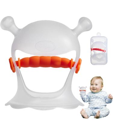 BAOK Hand Biting Rings for Babies | Anti-Drop Silicone Bite Ring Toys | Durable Dental Play Stuff | Safe Baby Gifts - Orange - Buy Online on SooperMarket.com