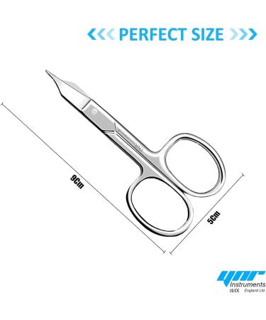 YNR Curved Blade Stainless Steel Cuticle Scissors for Manicure Pedicure - Professional Beauty Grooming Tool for Thick Toenails, Eyebrows, Nose Hair - Men and Women - Buy Online on SooperMarket.com