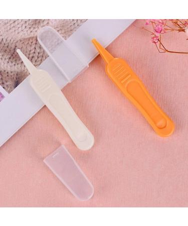 Ouceanwin Infant Nose Tweezers Set - 5 Safety Round Head Plastic Tweezers for Baby Nose Cleaning and Navel Care - Buy Online on SooperMarket.com