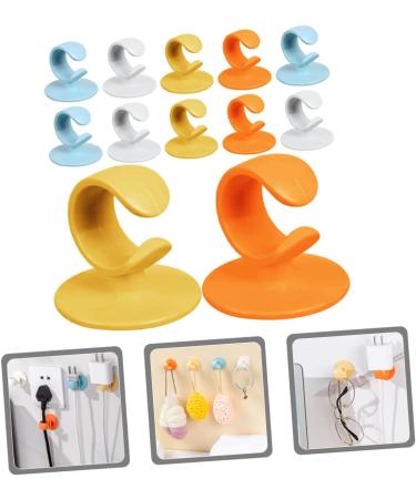 Cabilock 36-Piece Self-Adhesive Wall Hooks - Silicone & ABS Nail Hooks for Easy Hanging | No Punching Required Ideal for Home & Bathroom Use - Buy Online on SooperMarket.com
