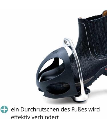 Stirring Iron Insert with Slip Protection | 1 Pair (2 Pieces) - Black Safety Stirrup Caps for Adults | International Shipping Available - Buy Online on SooperMarket.com