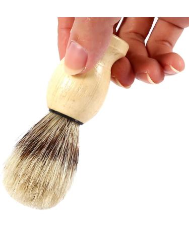 Premium Shaving Brush for Men | Wooden Handle Razor Brush | Facial Hair Grooming Tool | Ideal for Home & Salon Use - Buy Online on SooperMarket.com