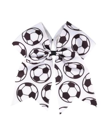 Soccer Cheer Bow Ponytail Holder PHB05 - Football Hair Tie & Hair Bow - Buy Online on SooperMarket.com