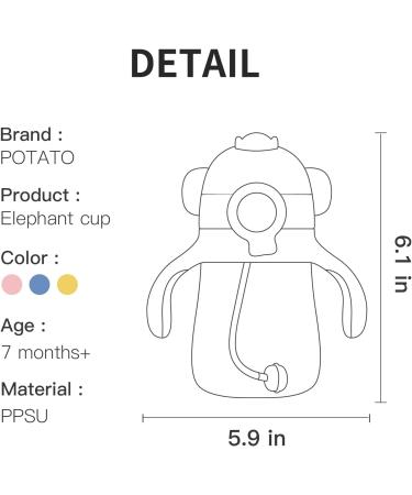 POTATO Elephant PPSU Sippy Cup Blue - BPA-Free Toddler Drinking Cup - Buy Online on SooperMarket.com