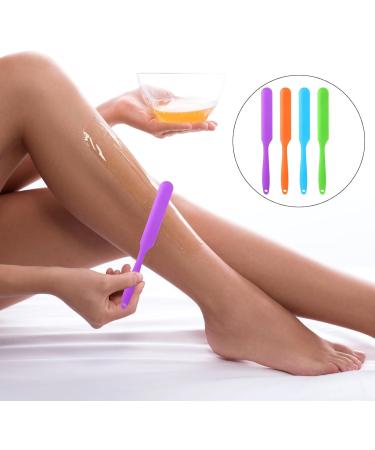 Bubuyun 8-Piece Non-Stick Wax Silicone Spatula Set | Reusable Hair Removal Applicators with Hooks | Ideal for Mixing & Scraping - Buy Online on SooperMarket.com