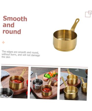 Alipis Stainless Steel Sauce Cup Pinch Prep Bowls Pinch Bowls Seasoning Dishes Portion Cup Chip and Dip Bowl Seasoning Dipping Bowls Sauce Bowl Small Sauce Cups Container Household medium Gold - Buy Online on SooperMarket.com