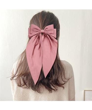 8 Pack Oversized Satin Ribbon Hair Bows for Women - White, Pink, Red, Blue, Black - Hair Accessories - Buy Online on SooperMarket.com