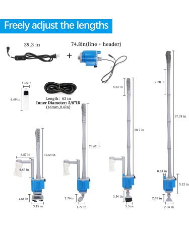 UPETTOOLS Aquarium Gravel Cleaner - Electric Automatic Vacuum Water Changer - 110V/28W - Buy Online on SooperMarket.com