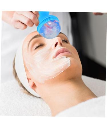 Buy Silicone Ice Roller Tray for Face - Facial Massager & Skin Therapy Tool | Ice Cube Holder 9.5x7.2cm - Blue - Buy Online on SooperMarket.com