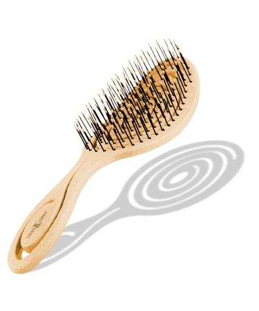 Chiara ambra spiral hairbrush straw bright orange hair brush without ziepen degenerate brush suitable for curls & long hair of women men & children scalp massage brush climate -neutral brush