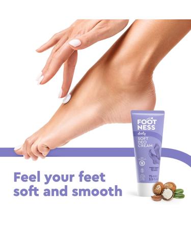 FOOTNESS Soft Deo Foot Cream - 3 in 1 Moisturizer for Silky Soft Deodorized Feet - 75 ml - Buy Online on SooperMarket.com