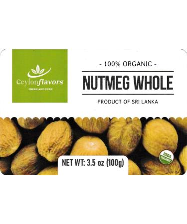 Nutmeg Seeds Whole 100g / 3.5oz Premium Grade Shell Removed and Cleaned A Quality Product - Buy Online on SooperMarket.com