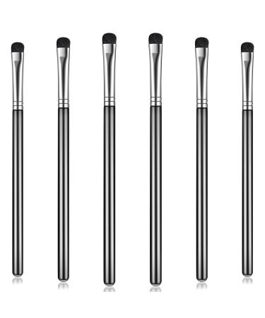 6 Pieces Eyeshadow Brush Short Shader Small Brush Smudge Makeup Brush Flat Blending Smudger Precision Crease Brush for Creasing Eye Makeup Look Eyes Eyeliner, Corner Highlighter, Eyebrow Concealer