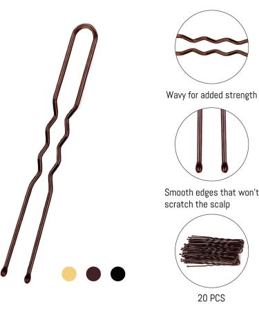 Shakeel 30pcs Invisible Hair Nets for Buns + 20pcs U Shape Hair Pins | Mesh Ballet Bun Nets in Brown for Women and Girls - Buy Online on SooperMarket.com