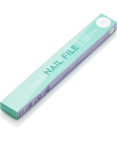 Belle Crystal Glass Nail File - Professional Salon Filing Tool for Natural Nails - Pastel Lilac 2mm - Buy Online on SooperMarket.com