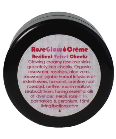 Living Libations - Organic/Wildcrafted Rose Glow Face Creme (15 ml) 0.51 Fl Oz (Pack of 1)