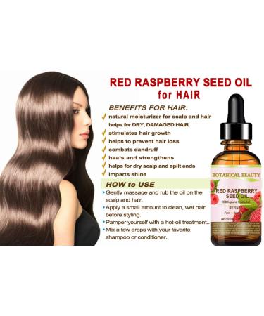 Red Raspberry Seed Oil 0.5 fl.oz - 100% Pure & Natural Cold Pressed Carrier Oil for Skin, Hair, Lips, Nails - High in Antioxidants, Vitamin A & E, Omega 3, 6, 9 - Buy Online on SooperMarket.com