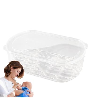 YAJEXUN Breast Milk Storage Container - Stackable Waterproof & Sealed Organizer Box for Refrigeration | Ideal Medium Size for Easy Breast Milk Storage - Buy Online on SooperMarket.com