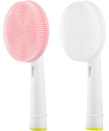 2-Pack Waterproof Silicone Facial Cleansing Brush Replacement Heads for Oral B Braun Electric Toothbrush Bases - Buy Online on SooperMarket.com