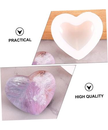 STOBOK 2pcs Love Mold Fondant Molds Silicone Soap Molds Heart Shape Silicone Heart De para Gelatinas Resin Silicone Molds Soap Silicone Molds Cake Heart-Shaped White Listing Silica Gel White 7.9x6.5cm - Buy Online on SooperMarket.com