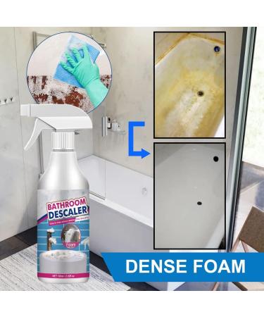 60ml Bathroom Descaler Spray Stubborn Stains Cleaner Bathroom Descaler Spray Bathroom Descaler Cleaner All Purpose Bubble Cleaner Foam Spray (2PC) - Buy Online on SooperMarket.com