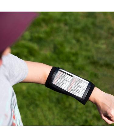 Pro Athletics QB Playbook Wristband - 12-Pack Black | Football Quarterback Play Wristbands for Youth, 3 Compartments - Wrist Coach for All Sports - Buy Online on SooperMarket.com