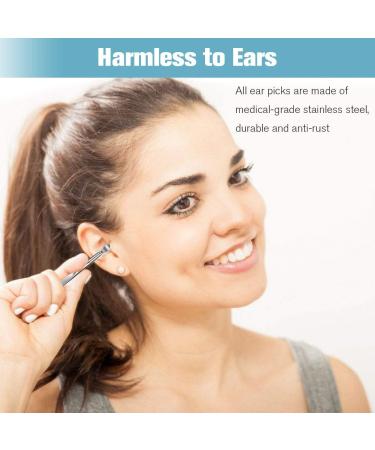 Professional 8 Pcs Ear Wax Removal Kit - Stainless Steel Ear Pick Set with Cleaning Brush & Storage Box - Buy Online on SooperMarket.com