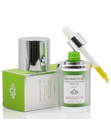 Sweetsation Therapy/YUNASENCE ORCHIDEE VITAE Precious Organic Anti-Aging Facial Oil Serum Face oil with Orchid Flower Argan Maracuja Papaya Vitamin C 1oz