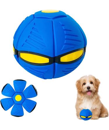 GUYAQ Pet Toy Flying Saucer Ball New Flying Saucer Ball Dog Toy Pet Flying Saucer Ball Flying Saucer Dog Toy Suitable for Cats and Dogs (Ordinary Model Blue) Ordinary Model Blue