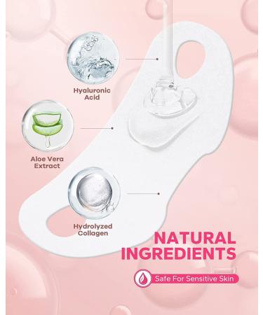 FairyFace V Line Shaping Face Masks - 5 Count Double Chin Reducer and Anti-Aging Hydrogel Collagen Mask with Aloe Vera and Seaweed - Anti-Wrinkle Lifting Treatment - Buy Online on SooperMarket.com