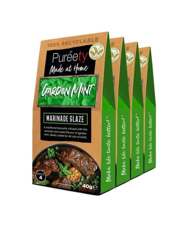 Pureety GLUTEN FREE Marinade Glazes (Garden Mint Marinade Glaze x 4 packs)