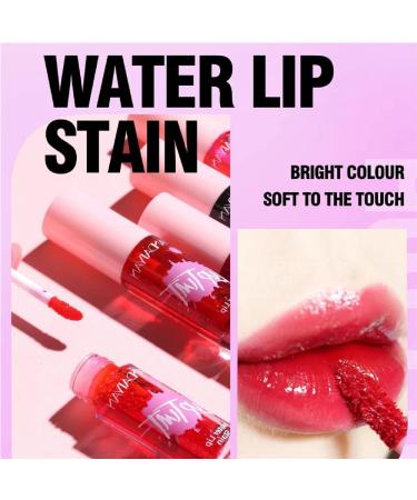 6 Color Lip Tint Stain Set - Matte Velvet & Watery Lip Stain with Moisturizing Plumping Effects - Shimmery Mini Liquid Lipstick - Waterproof, Long-Lasting Lip Color Makeup - Buy Online on SooperMarket.com