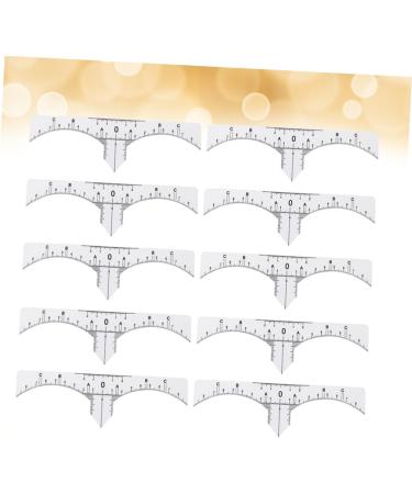 Gogogmee Scale Ruler 10pcs Set Makeup Ruler Eyebrow Stencil Eyebrow Guide Measure Tool Eyebrow Stickers Disposable Makeup Gadgets - Buy Online on SooperMarket.com