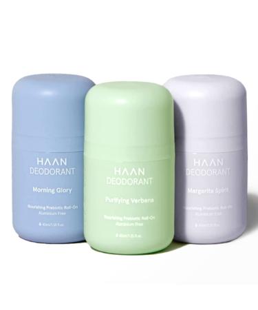 Pack of 3 HAAN Natural Deodorants for Women and Men | Margarita Spirit Morning Glory Purifying Verbena Fragrance with 24 Hour Odor Protection | Vegan Deodorant Balance Your Skin's | 4 Fl. Oz. Each