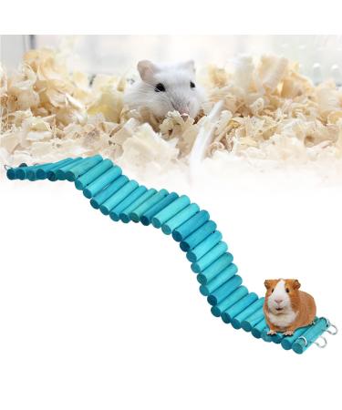 Zerodis 6 * 50CM Hamster Parrot Climbing Standing Wooden Ladden Toy Soft Ladder Hanging Bridge Training Toy for Small Animals