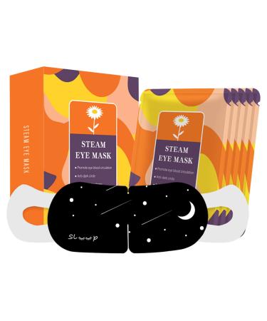 5 Packs Steam Eye Mask Warming Eye Mask Self Heating Eye Mask Sleep Mask Heated Eye Mask for Dry Eyes Fatigue Disposable Moist Hot Compress Eye Patch Great Gifts for Men Women (Chamomile)