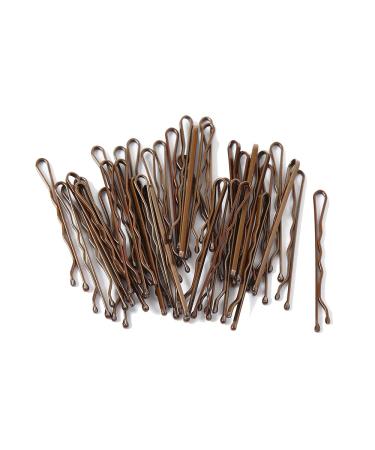 36 PCS BROWN Hair Kirby Grips 5cm Hair Grips Waved Hair Bobby Pin Clips Wire C6TELBRO
