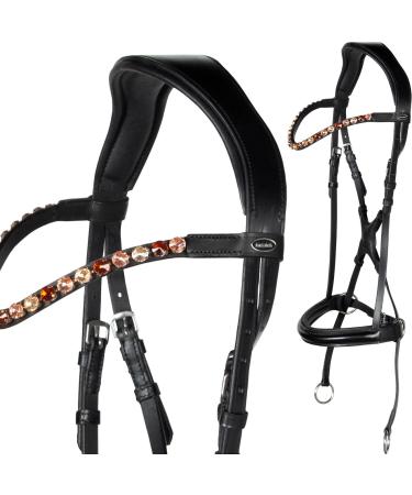 Heinick-Reitsport Bridle Bitless Crossunder/Crossover bitless bridle Black Series Glow Thoroughbred Selection
