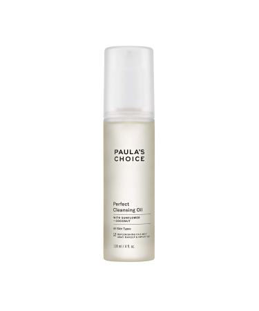 Paula's Choice Perfect Cleansing Oil with Jojoba, Sunflower & Coconut Oil, Fragrance Free Oil Cleanser Face Wash for Dry Skin, 4 Ounce